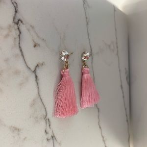 Pink tassel earrings